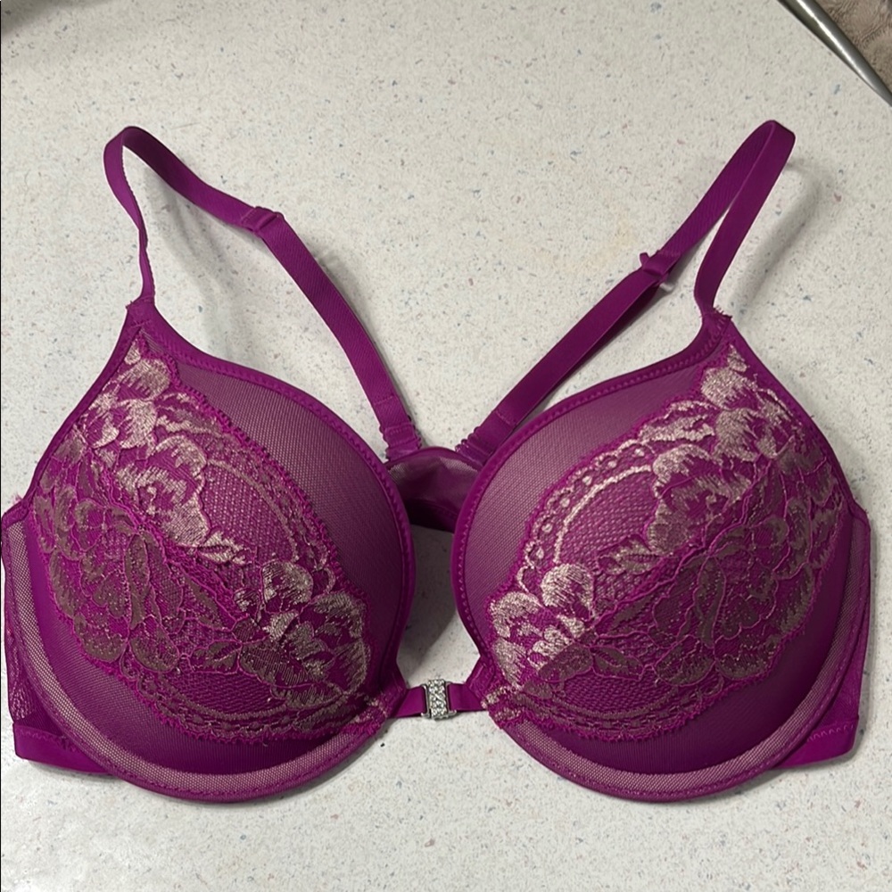 La SENZA Purple Lace Overlay Bra
